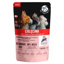 PET REPUBLIC Adult Finely chopped veal - wet cat food - 100 g