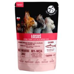 PET REPUBLIC Adult Salmon finely chopped - wet cat food- 100 g