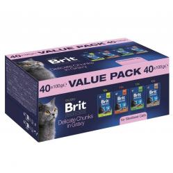BRIT Premium by Nature Value pack Sterilised Box - wet cat food - 40x100g