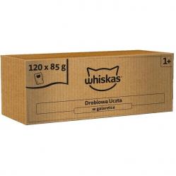 WHISKAS Feast in Jelly Poultry – wet cat food – 120x85g