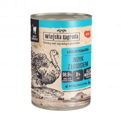 WIEJSKA ZAGRODA Turkey with salmon - wet cat food - 400g