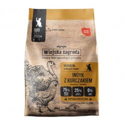 WIEJSKA ZAGRODA Kitten Turkey with chicken - dry cat food - 400g