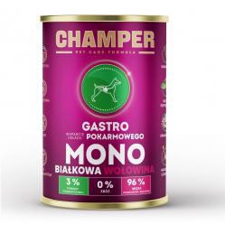 CHAMPER Gastro Monoprotein Beef - wet dog food - 400g