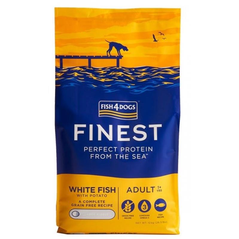 FISH4DOGS Finest Ocean White fish M/L - dry dog food - 12kg FISH4DOGS Finest Ocean White fish M/L - dry dog food - 12kg