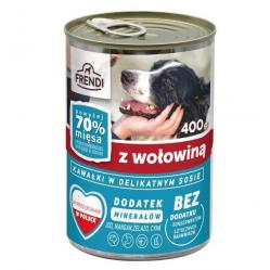 FRENDI with Beef chunks in delicate sauce - wet dog food - 400g