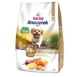 GOLD DOG Snocerek Grain Free Small breeds beef and salmon, potato- dry dog food - 4kg