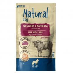 NATURAL Beef with liver and pumpkin - wet dog food - 500g