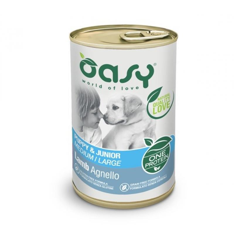 OASY One Protein Puppy & Junior Medium/Large Lamb - wet dog food - 400g OASY One Protein Puppy & Junior Medium/Large Lamb - wet dog food - 400g