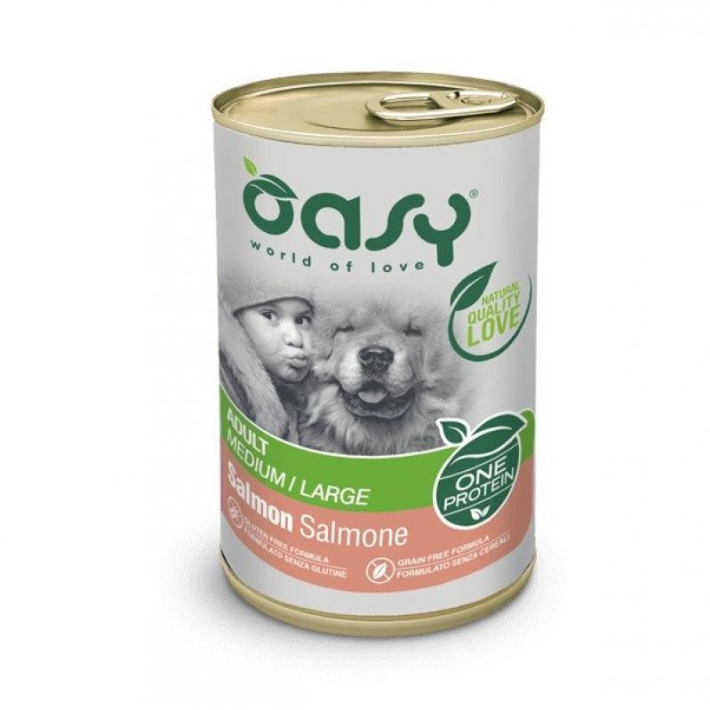 OASY One Protein Adult Medium/Large Salmon - wet dog food - 400g OASY One Protein Adult Medium/Large Salmon - wet dog food - 400g
