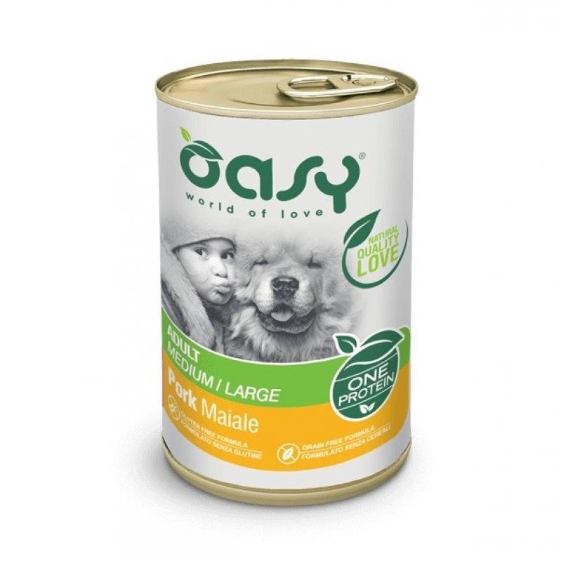OASY One Protein Adult Medium/Large Pork - wet dog food - 400g OASY One Protein Adult Medium/Large Pork - wet dog food - 400g