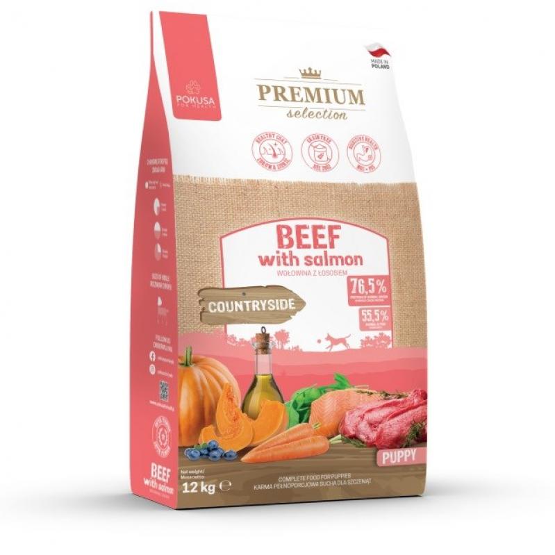 POKUSA Premium Selection Puppy Beef with salmon - dry dog food - 12kg POKUSA Premium Selection Puppy Beef with salmon - dry dog food - 12kg
