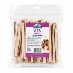 PETITTO Soft goose sandwiches - dog treat - 500g
