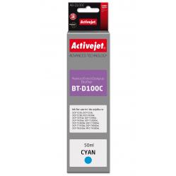 Activejet AB-D100C Ink cartridge for Brother printers, replacement for Brother BT-D100C; Supreme; 50 ml; cyan