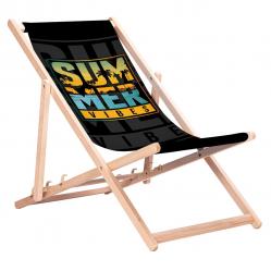 GreenBlue GB183 Classic Beech Deck Chair with 