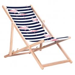 GreenBlue GB183 Classic Beech Deck Chair with 