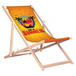GreenBlue GB183 Classic Beech Deck Chair with 