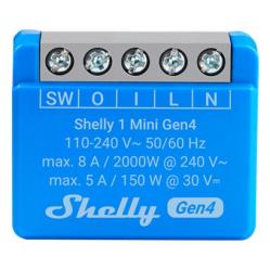 SHELLY 1 Mini Gen4 Smart switch 1P Blue