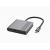 Gembird A-CM-COMBO3-05 USB Type-C 3-in-1 multi-port adapter (USB port + HDMI + USB-C video), space grey