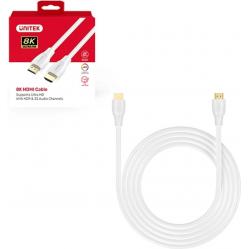 UNITEK HDMI 2.1 8K HDR Cable, White, 5m
