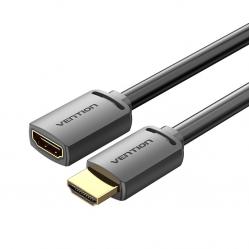 Vention HDMI-A Male to HDMI-A Female 4K HD Cable PVC Type 3M Black
