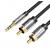 Vention 3.5mm Male to 2RCA Male Audio Cable 2M Black Metal Type