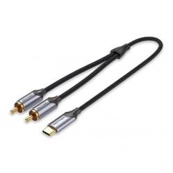Vention USB-C to 2RCA male audio cable, 1m