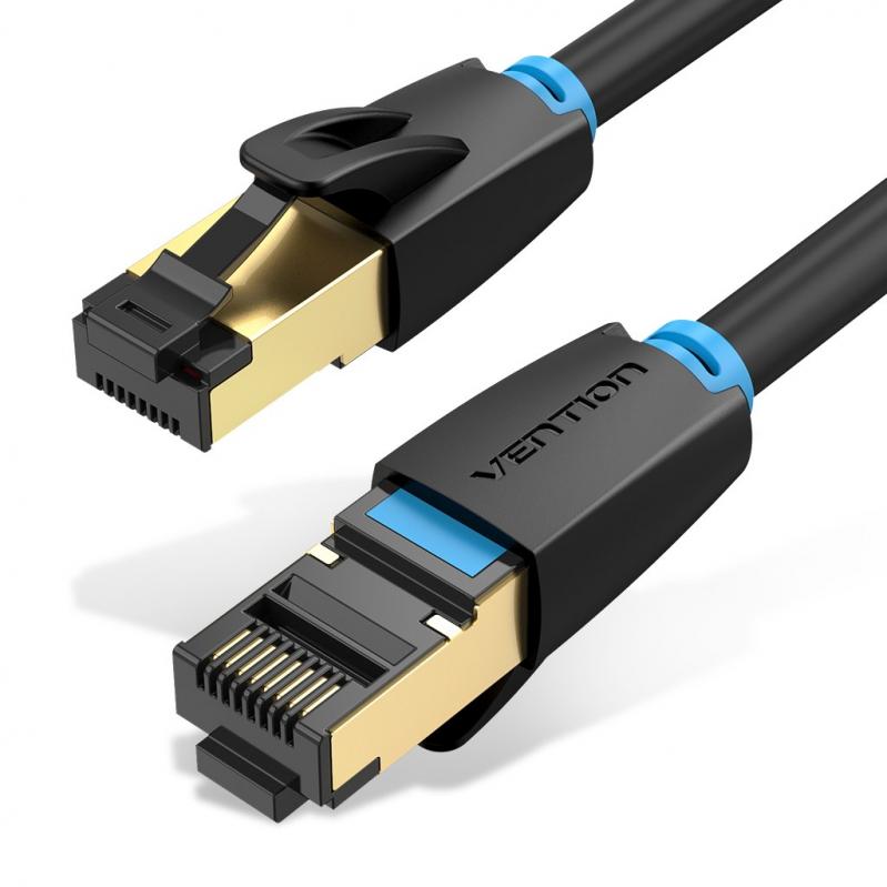 Vention Cat.8 SFTP Patch Cable 3M Black Vention Cat.8 SFTP Patch Cable 3M Black
