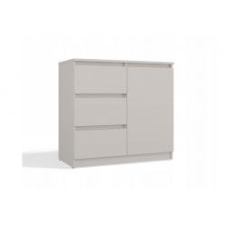 CHEST OF DRAWERS 1 DOOR 3 DRAWERS COLOUR CASHMERE