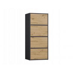 ALMA CHEST OF DRAWERS, ANTHRACITE/ARTISAN OAK