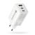 Charger GaN 1 x USB, 2 x USB-C Quick Charge 4+ 65W white