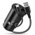 Car charger 2 X USB 12W black + cable USB-C 1m