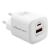 Qoltec 50763 mobile device charger Laptop, Portable gaming console, Power bank, Smartphone, Smartwatch, Tablet White AC Fast charging Indoor