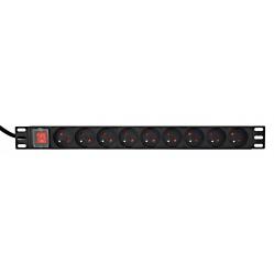 EnerGenie EG-PDU-9F2F Power distribution unit (PDU), 10 pcs C13 sockets, 1U, 16A, C20 plug 2 m cable, black