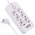Maclean power strip, 6 socket extension + 4xUSB, 110-240V AC 50/60Hz, 2.1A max 2500W, 1.5 m, white, MCE389 W