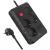 Maclean power strip, 4-socket extension cable + 3xUSB, 110-240V AC 50/60Hz, 2.1A max 2500W, 3m, black, MCE393 B