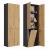 Topeshop NEL 1K DD ANT/ART KP bathroom storage cabinet Graphite, Oak