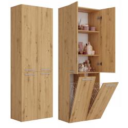 Topeshop NEL 2K DD ART KPL bathroom storage cabinet Oak