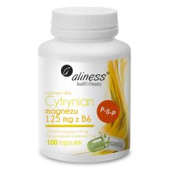 ALINESS Cytrynian Magnezu 125 mg with B6 (P-5-P) – dietary supplement – 100 capsules