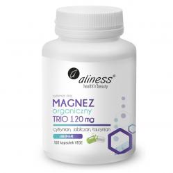 ALINESS Organic Magnesium TRIO 120 mg with B6 (P-5-P) – dietary supplement – 100 capsules