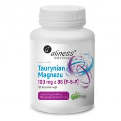 ALINESS Magnesium Taurate 100 mg with B6 (P-5-P) – dietary supplement – 100 capsules