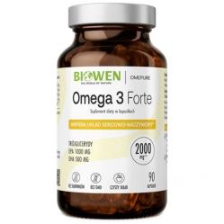 BIOWEN Omega 3 Forte 1000 mg EPA, 500 mg DHA – food supplement for humans – 90 capsules