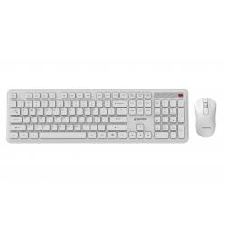Gembird KBS-WPS-01 Slim Pro Business wireless desktop set, white, US layout