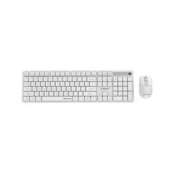 Gembird KBS-WMS-01-W Silent key Pro Business wireless desktop set, white, US layout