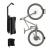 Maclean Wall-Mounted Bike Rack / Hanger, max. load 35 kg, adjustable tilt angle, steel, MC-171