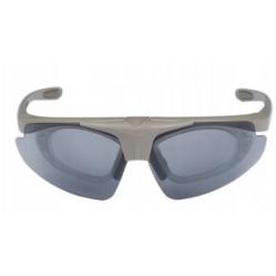 Wosport Tan shooting glasses - 3 interchangeable visors, strap