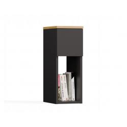 GALAX 20/1S BEDSIDE TABLE, ANTHRACITE/ARTISAN