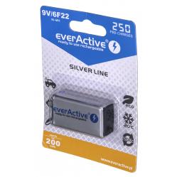 Rechargeable batteries everActive Ni-MH 6F22 9V 250 mAh Silver Line