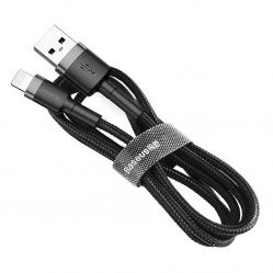 Cable Lightning USB Baseus Cafule 1.5A 2m (gray and black)