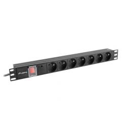 LANBERG PDU RACK POWER STRIP (1U - 16A - 7X 230V - 2M)