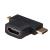 Akyga AK-AD-23 cable gender changer HDMI miniHDMI   microHDMI Black